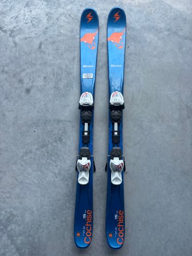 Blizzard Cochise Twin Tip 119 cm Skis With IQ 7 Bindings (Used)