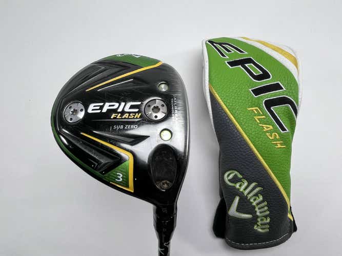 Callaway EPIC Flash Sub Zero 3 Fairway 15* HZRDUS Smoke 6.0 Black Stiff  RH HC