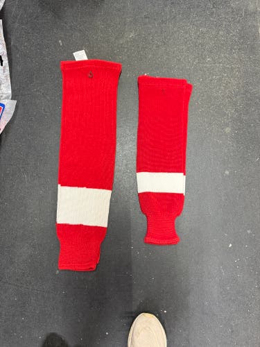 Red/White CCM/Kobe Knit Socks x10