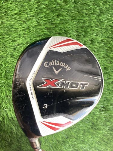 Callaway X Hot Lefthanded LH Fairway 3 Wood With Project X Regular Graphite Shaf