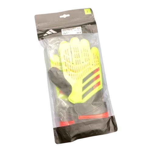 Used Adidas PRED GL Soccer Goalie Gloves Yellow 7 11846-S000108093