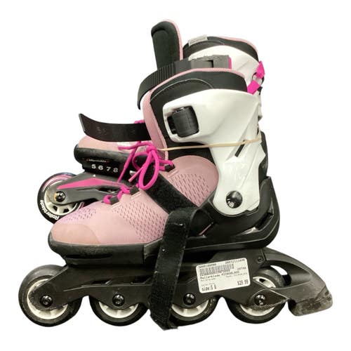 Used Rollerblade MICROBLADE Senior Rec Fitness Skates Pink Senior 6 11846-S000108098