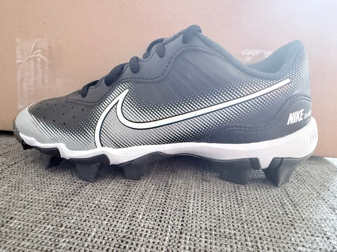 Nike Alpha Huarache 4 Keystone Youth Baseball Cleats | Size 3Y | Black/White | NEW