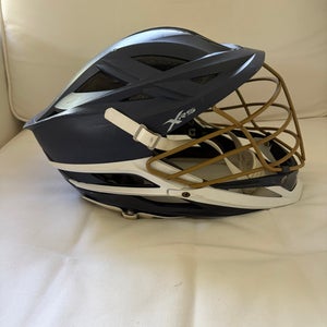 Cascade XRS Lacrosse Helmet - Matte Navy Blue with Gold Facemask (Retail: $350)