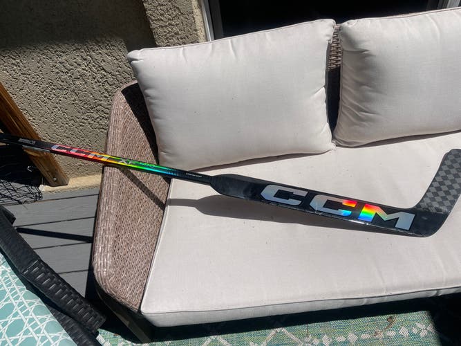 Senior CCM XF Pro Regular Goalie Stick 24" Paddle, rare P1 curve (Used)