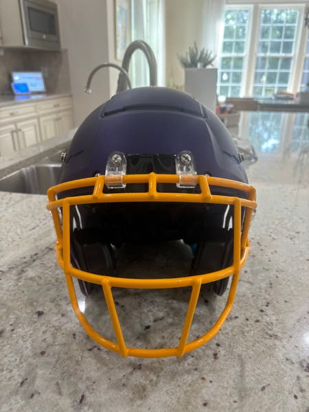 f7 football helmet youth LX1 with attached carbon steel faceguard Pro Player Team level protection without extra weight Schutt f7 youth football helmet