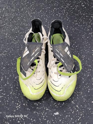 Used Adidas PREDATOR BB/SB Cleats Lime And White Senior 8.5 11849-S000042250