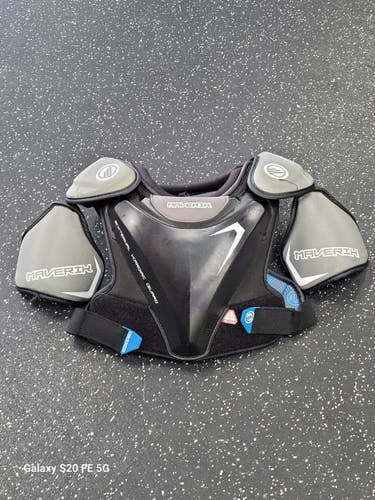 Used Maverik EKG CHARGER Lacrosse Shoulder Pads Black MD 11849-S000042237