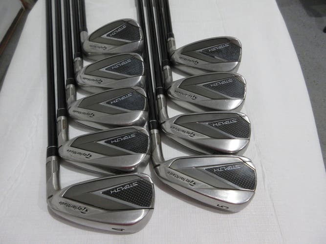 TaylorMade Stealth Iron Set - 4-PW, AW, SW - Senior Flex Graphite