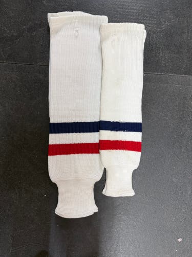 White Senior Large Kobe Socks (New) x10