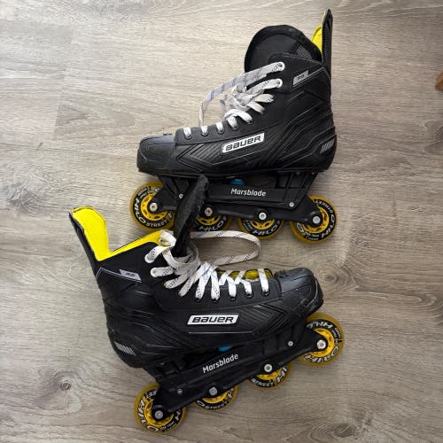 Bauer RS Inline Skates Regular Width Size 9 With Marsblade Rockers