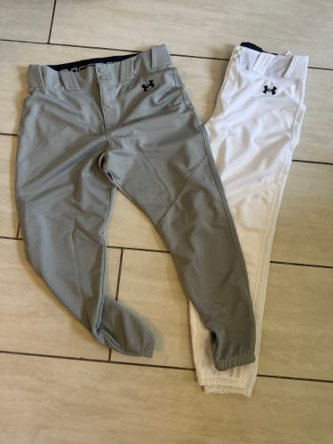 White Men's Large Adult Under Armour Game Pants (New)