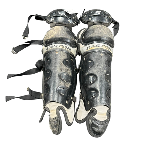 Used Easton Catchers Leg Guards Black Youth 11375-S000380253