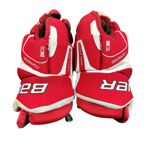 Used Bauer SUPREME ONE 35 Junior Gloves Red 12" 11375-S000380247