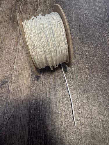 Jimalax White Lacrosse Sidewall String Spool – Mostly Full – Great for Custom Stringing