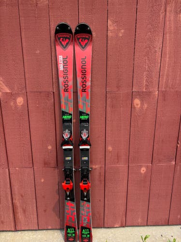 Rossignol Hero Athlete U16 SL 150 cm 11m radius Racing Skis With Bindings Max Din 12 (Used)
