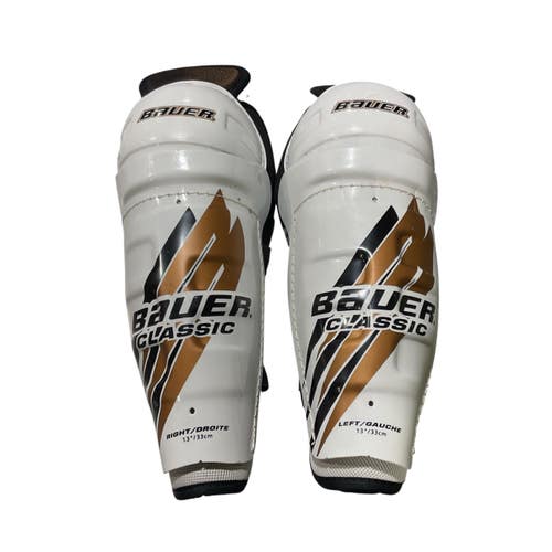 Used Bauer CLASSIC Intermediate Shin Guards White 13" 11847-S000037310