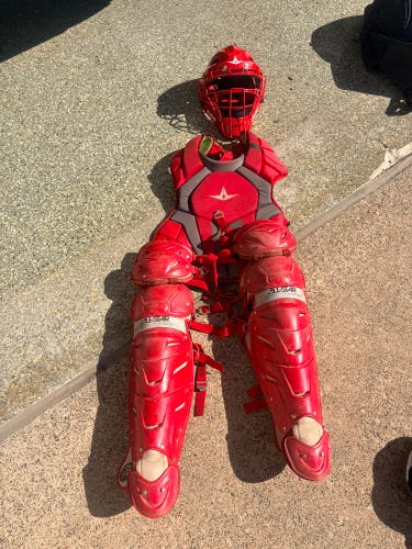 Red All Star System 7 Catcher's Set (Used)