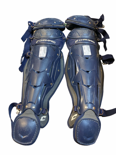 Used Champro CG18NY Catchers Leg Guards Navy Blue Intermed 11706-S000383396