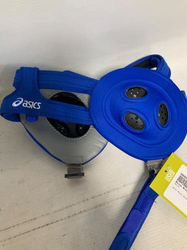 Used Asics Wrestling Headgear Royal Blue 11823-S000040860