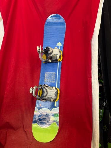 Snowboard: Ride Snowboard All Mountain With Bindings Directional Twin 148 cm (Used)