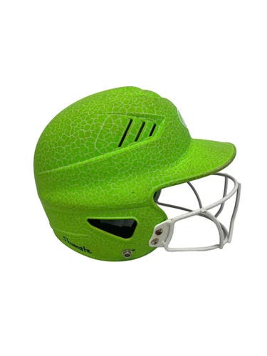 Used Rawlings RCFH Batting Helmet w/Mask Green One Size 11692-S000154700