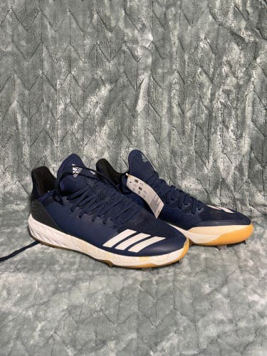 Blue Men's Size M 9.5 (W 10.5) Adult Adidas Boost icon 4 High Top Footwear Metal (Used)