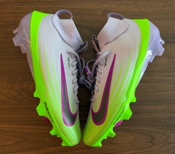 Size 9.5 - Nike Vapor Pro 1 Football Cleats Green Purple IB8250-500 Men's