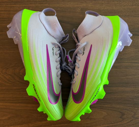 Size 11.5 - Nike Vapor Pro 1 Football Cleats Green Purple IB8250-500 Men's