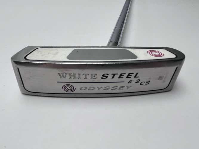 Odyssey White Steel 2 Center Shaft Putter 35.5" SuperStroke Flatso 2.0 Mens RH