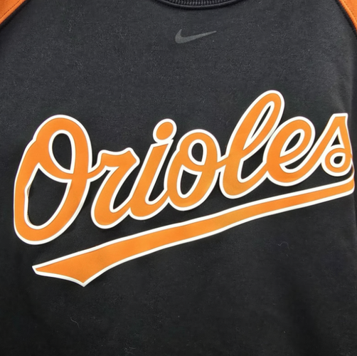 Nike Therma-FIT Baltimore Orioles Pullover Sweatshirt XXL MLB Black Orange