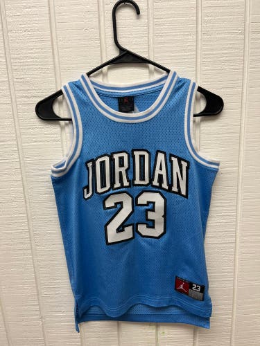 Jordan Brand Boys Small Jersey 8-10 Years #23 Carolina Blue Basketball Tank