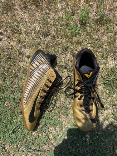 Nike Vapor Carbon Elite 2014 TD Football Cleats Black/Gold Rare Vintage Men’s Size 13