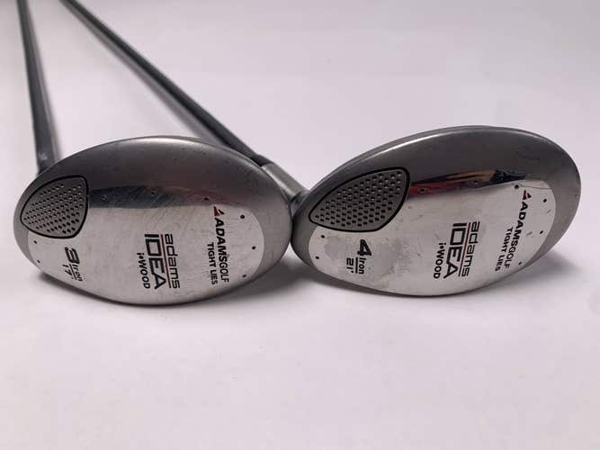 Adams Tight Lies Idea 3 & 4 Hybrid Set 17* 22* Aldila Idea Regular RH