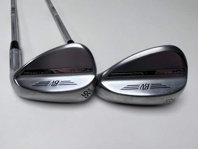 Titleist Vokey SM10 Tour Chrome Wedge Set 56* 8 60* 14 Vokey Wedge Steel Mens RH
