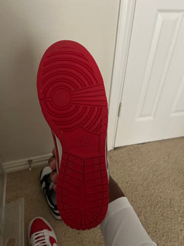 Red Men's Size 13.0 (W 14.0) Nike Dunk Low Shoes (Used)