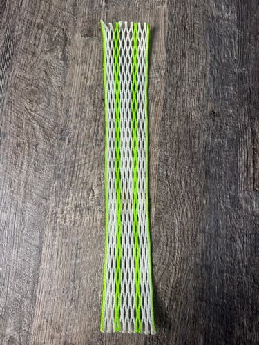 Jimalax White & Neon Green Lacrosse Mesh – New Never Strung
