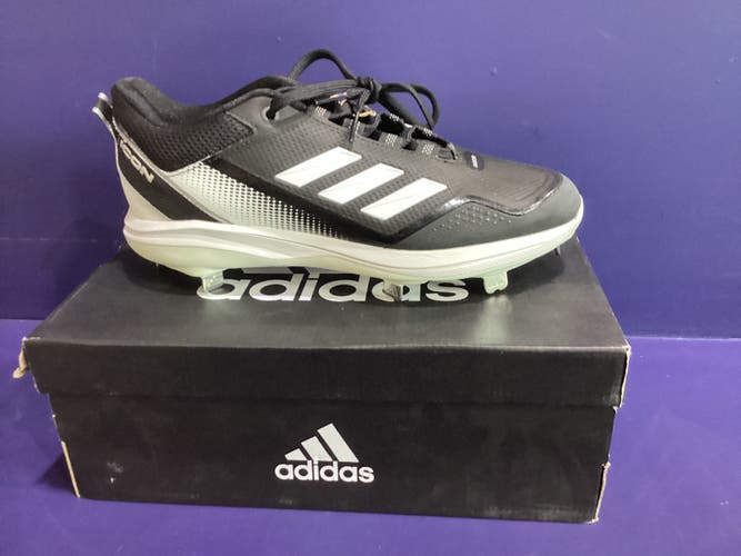 Black Men's Size M 9.0 (W 10.0) Adult Adidas Low Top Metal (New)