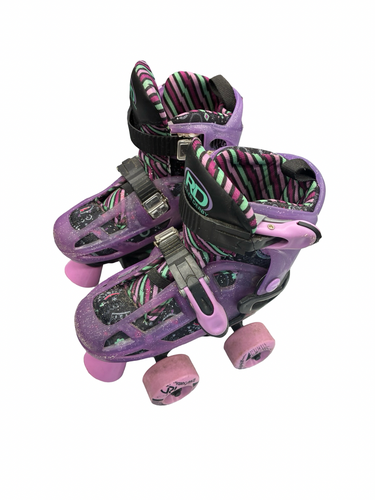 Used RollerDerby ADJUSTABLE QUAD Child Roller Quad Skates Black Adjustable 11682-S000136363