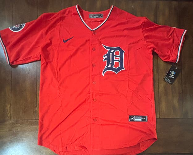 Detroit Tigers Kevin McGonigle Adult Large Orange Alternate Jersey NWT