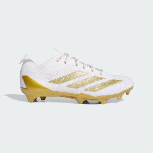 new men's/youth 4.5 Adidas Adizero Electric White Gold Football Cleats JH6254