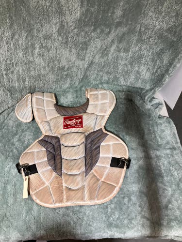 White Adult Rawlings Velo 2.0 Catcher's Chest Protector (Used)