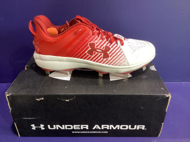 Red Men's Size M 8.0 (W 9.0) Adult Under Armour Metal (New)