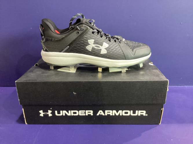 Black Men's Size M 10.0 (W 11.0) Adult Under Armour Low Top Metal (New)