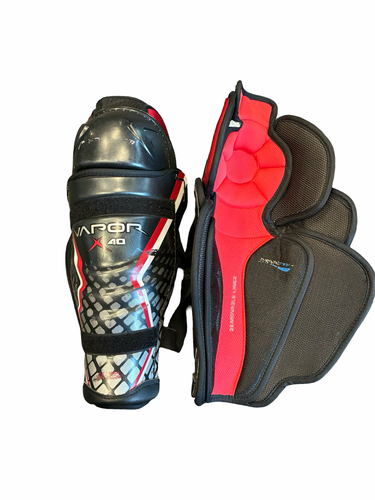Used Bauer VAPOR X40  12 IN Senior Shin Guards Black 12" 11682-S000135139