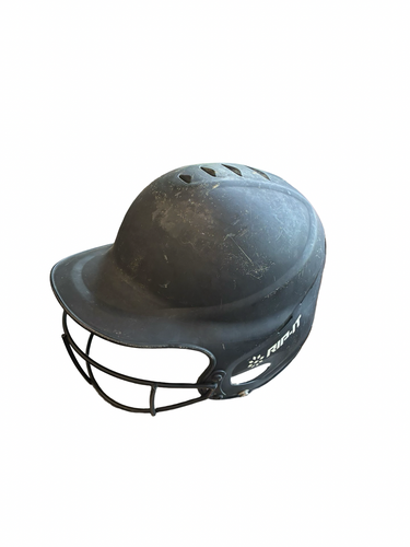 Used RIP-IT HELMET W/MASK Batting Helmet w/Mask Black MD 11682-S000135929