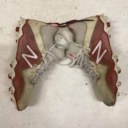 Used New Balance LAX Cleats Mens White And Red Senior 10 11725-S000505048