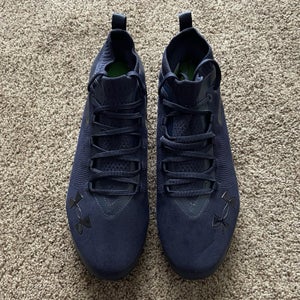 new men's 7 Under Armour Spotlight Suede Pro MC 6000074 Navy Football Cleats
