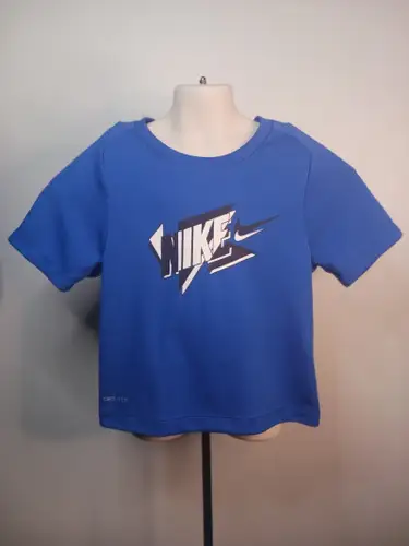 Nike Kids T-Shirt Dri Fit Nike Logo Breathable Soft Active Play Sports Sz. S (Used)