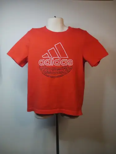 Adidas Boys Football T-Shirt Red Size 4/5 (Used)